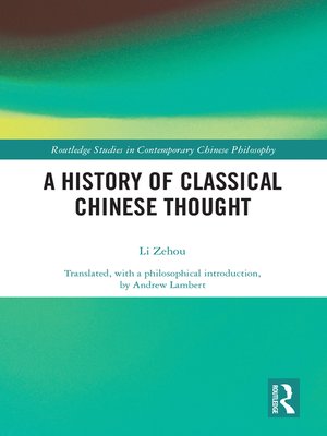 cover image of A History of Classical Chinese Thought